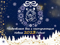 Поздравляем с наступающим Новым 2022 годом!